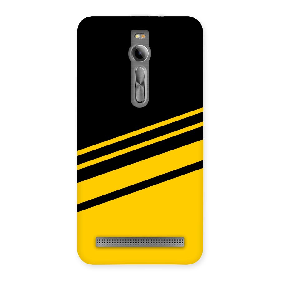 Slant Yellow Stripes Back Case for Asus Zenfone 2