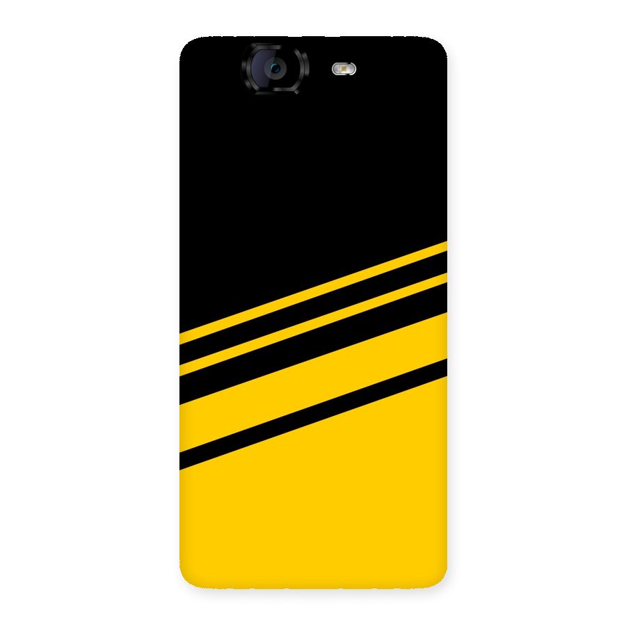 Slant Yellow Stripes Back Case for Canvas Knight A350