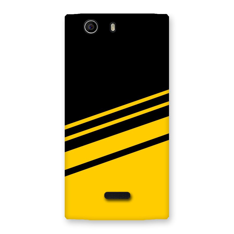 Slant Yellow Stripes Back Case for Canvas Nitro 2 E311