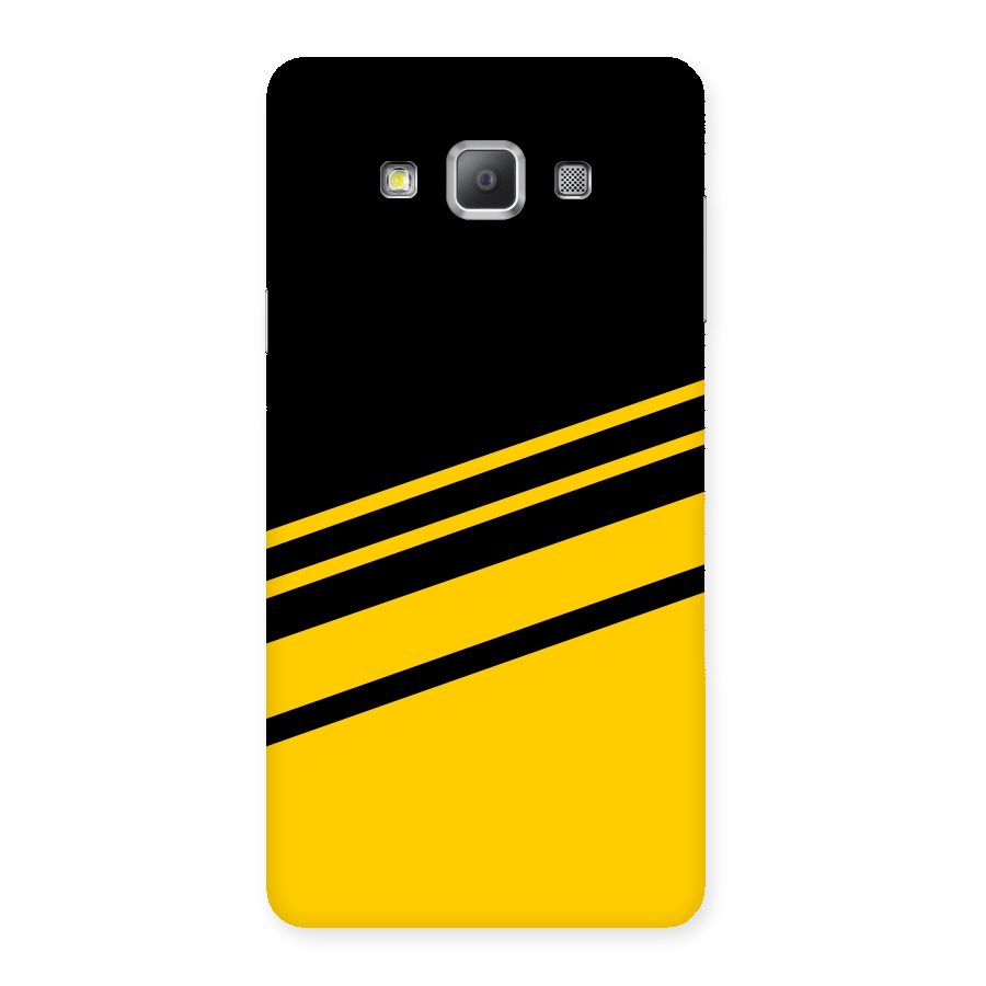 Slant Yellow Stripes Back Case for Galaxy A7