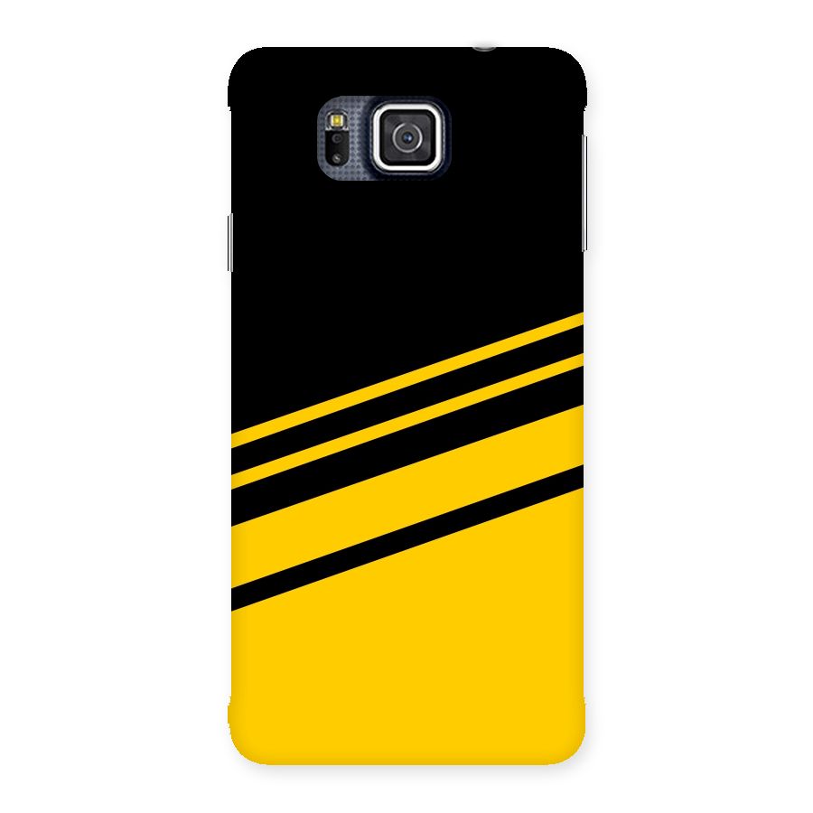 Slant Yellow Stripes Back Case for Galaxy Alpha