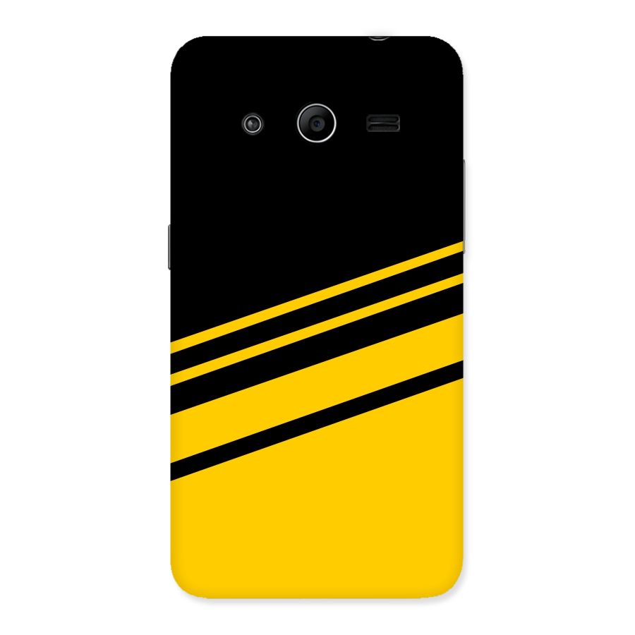 Slant Yellow Stripes Back Case for Galaxy Core 2