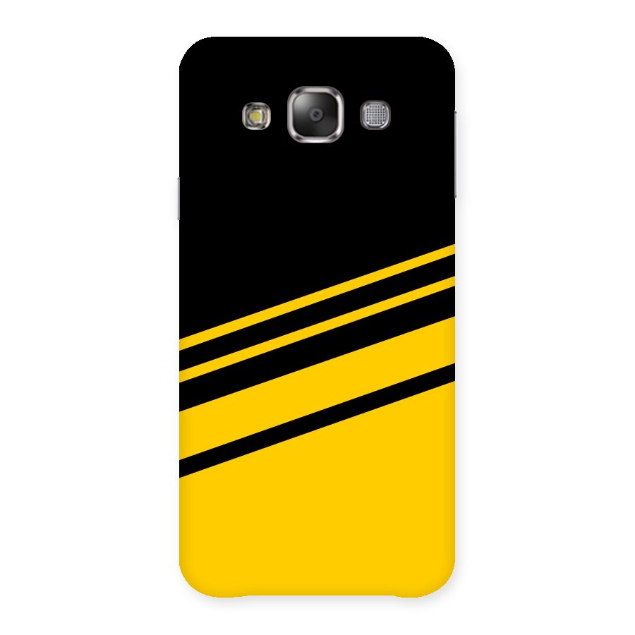 Slant Yellow Stripes Back Case for Galaxy E7