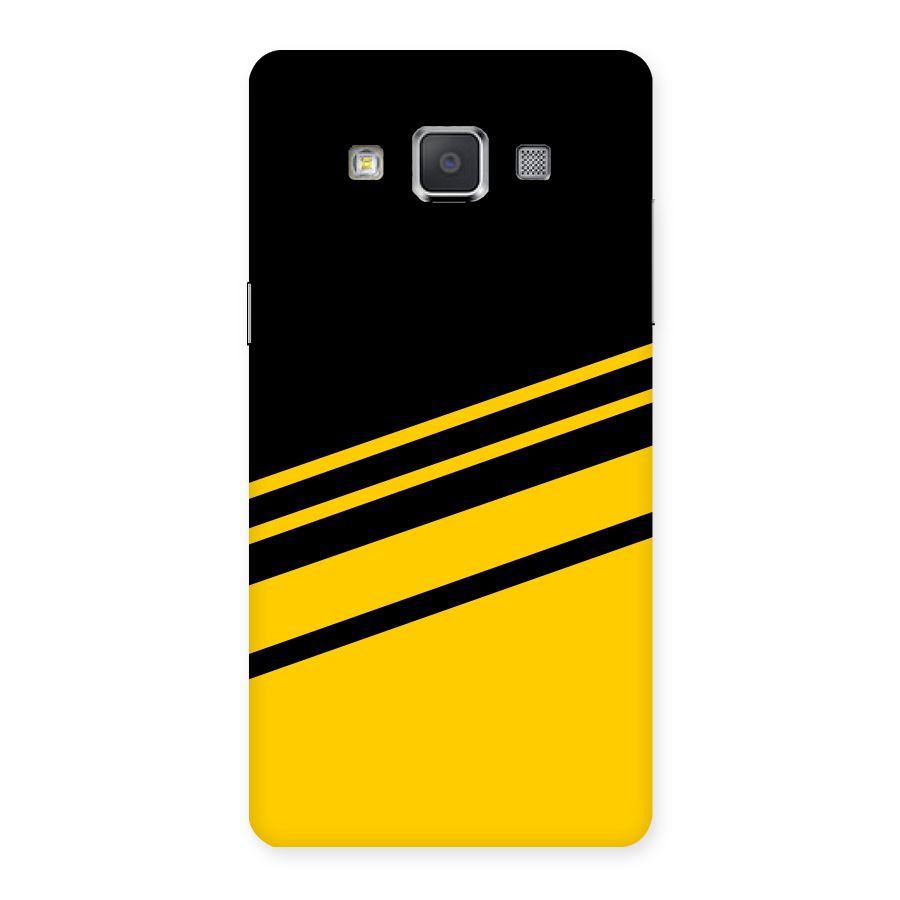 Slant Yellow Stripes Back Case for Galaxy Grand 3