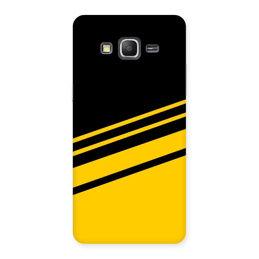 Slant Yellow Stripes Back Case for Galaxy Grand Prime