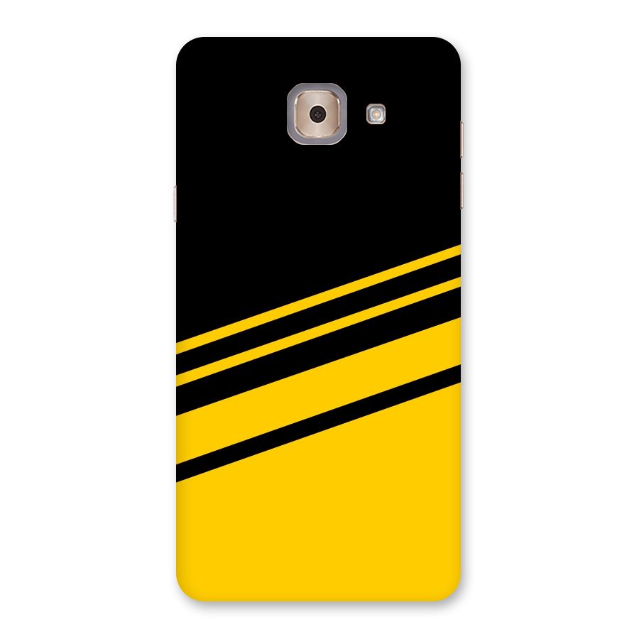 Slant Yellow Stripes Back Case for Galaxy J7 Max