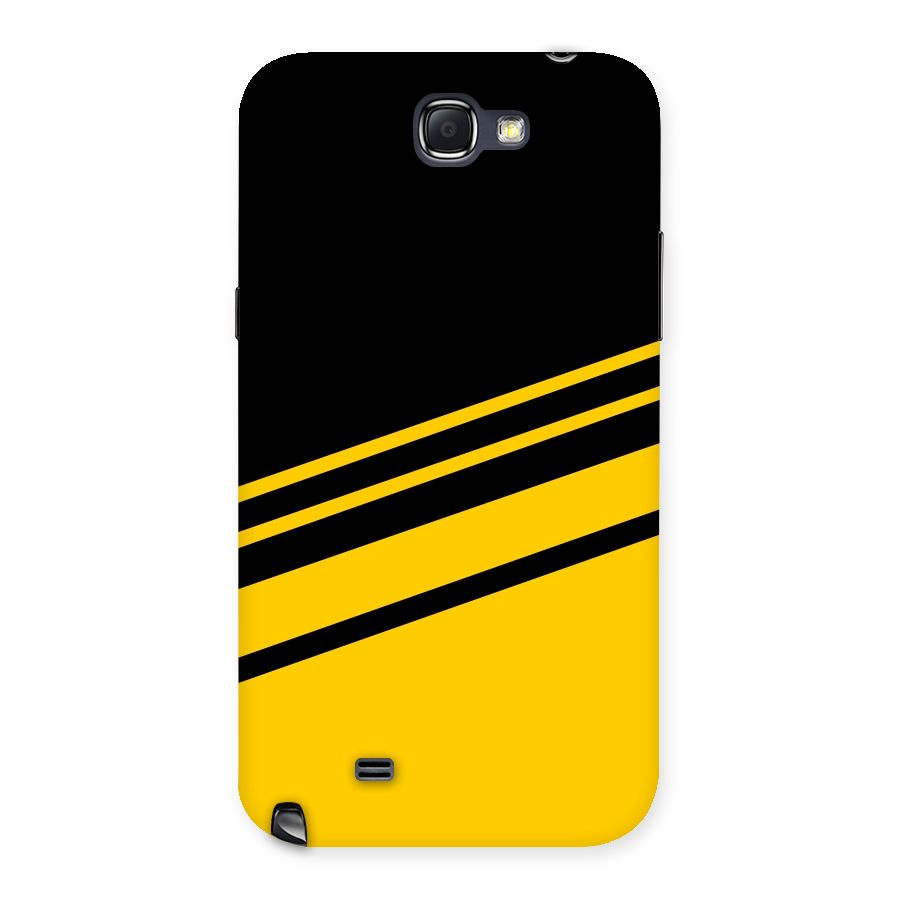 Slant Yellow Stripes Back Case for Galaxy Note 2