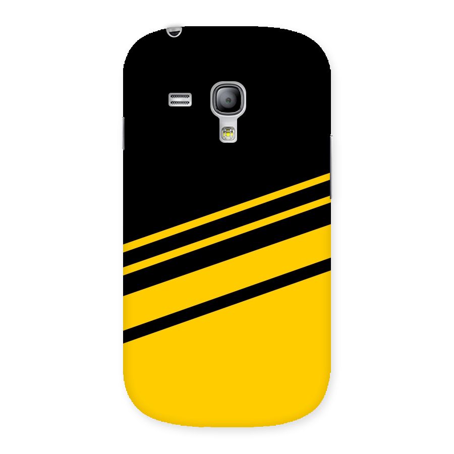 Slant Yellow Stripes Back Case for Galaxy S3 Mini