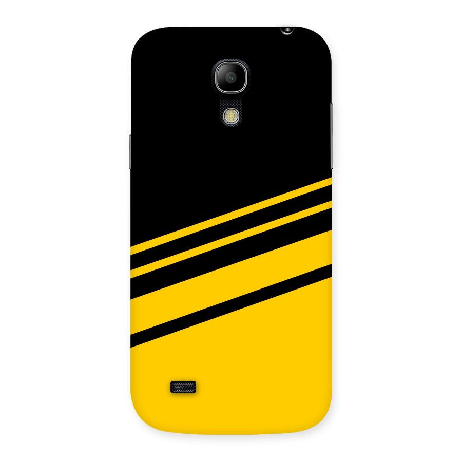 Slant Yellow Stripes Back Case for Galaxy S4 Mini