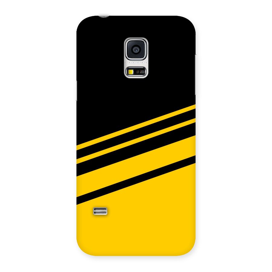 Slant Yellow Stripes Back Case for Galaxy S5 Mini