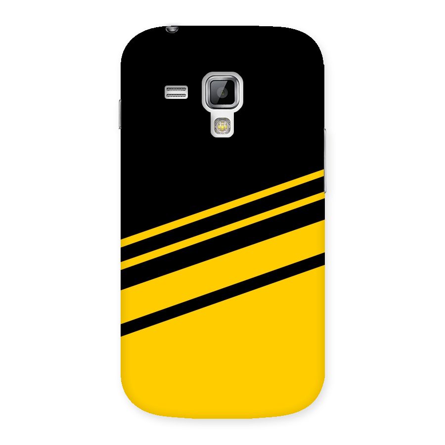 Slant Yellow Stripes Back Case for Galaxy S Duos