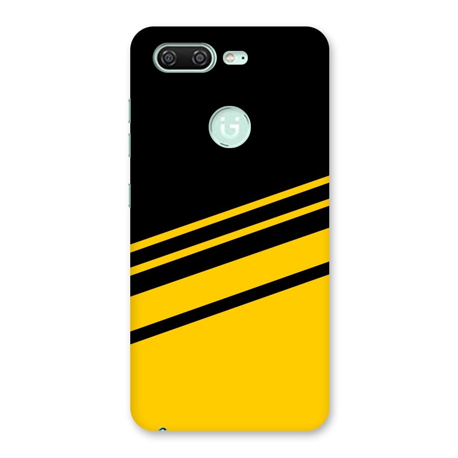 Slant Yellow Stripes Back Case for Gionee S10