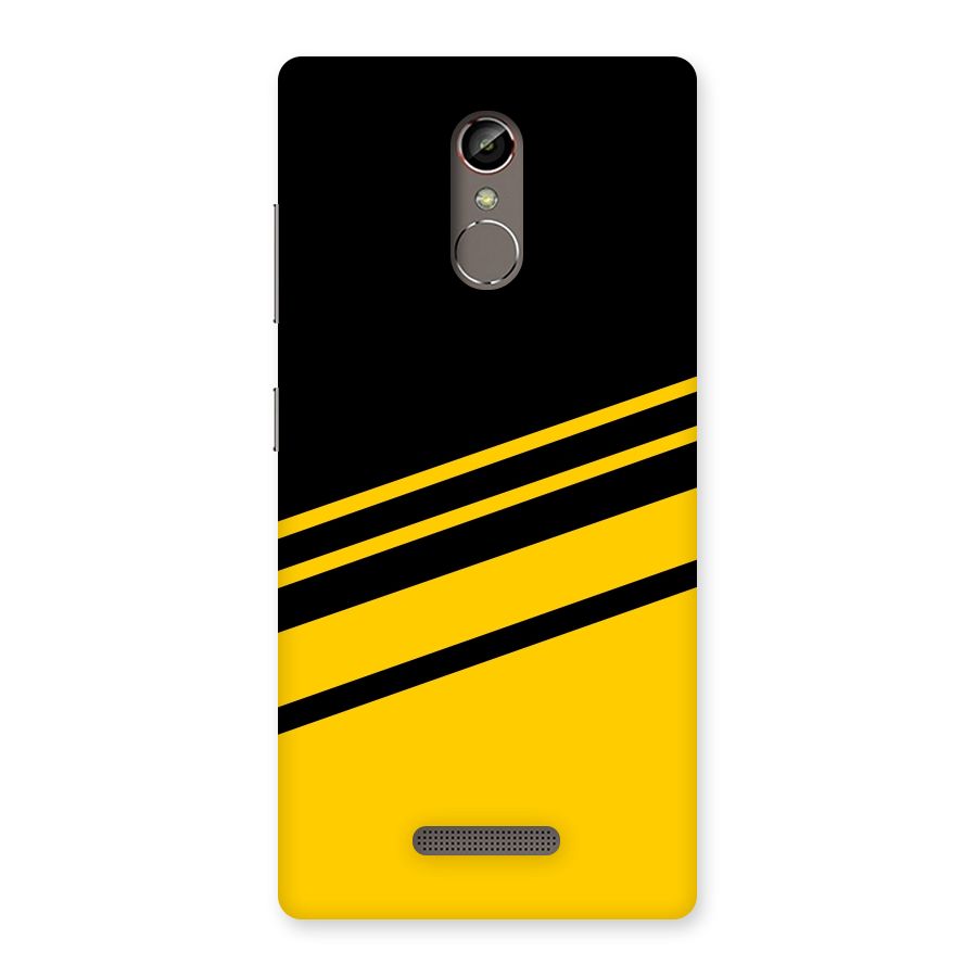 Slant Yellow Stripes Back Case for Gionee S6s