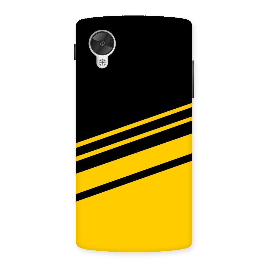Slant Yellow Stripes Back Case for Google Nexsus 5