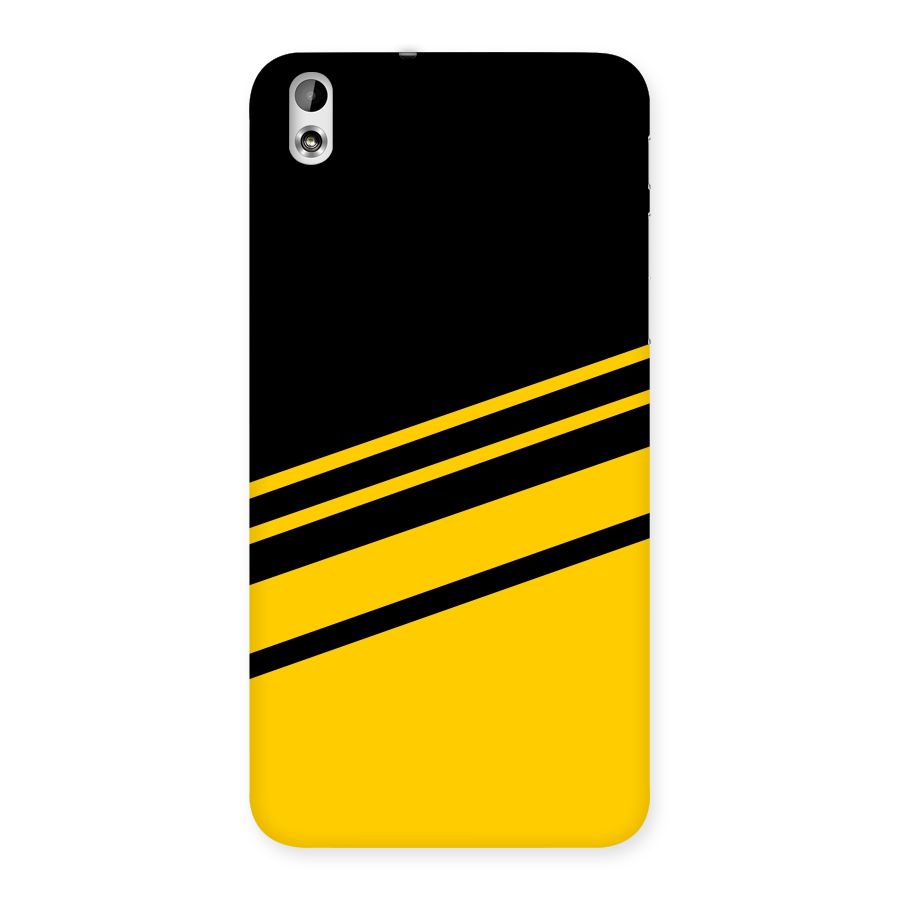 Slant Yellow Stripes Back Case for HTC Desire 816g