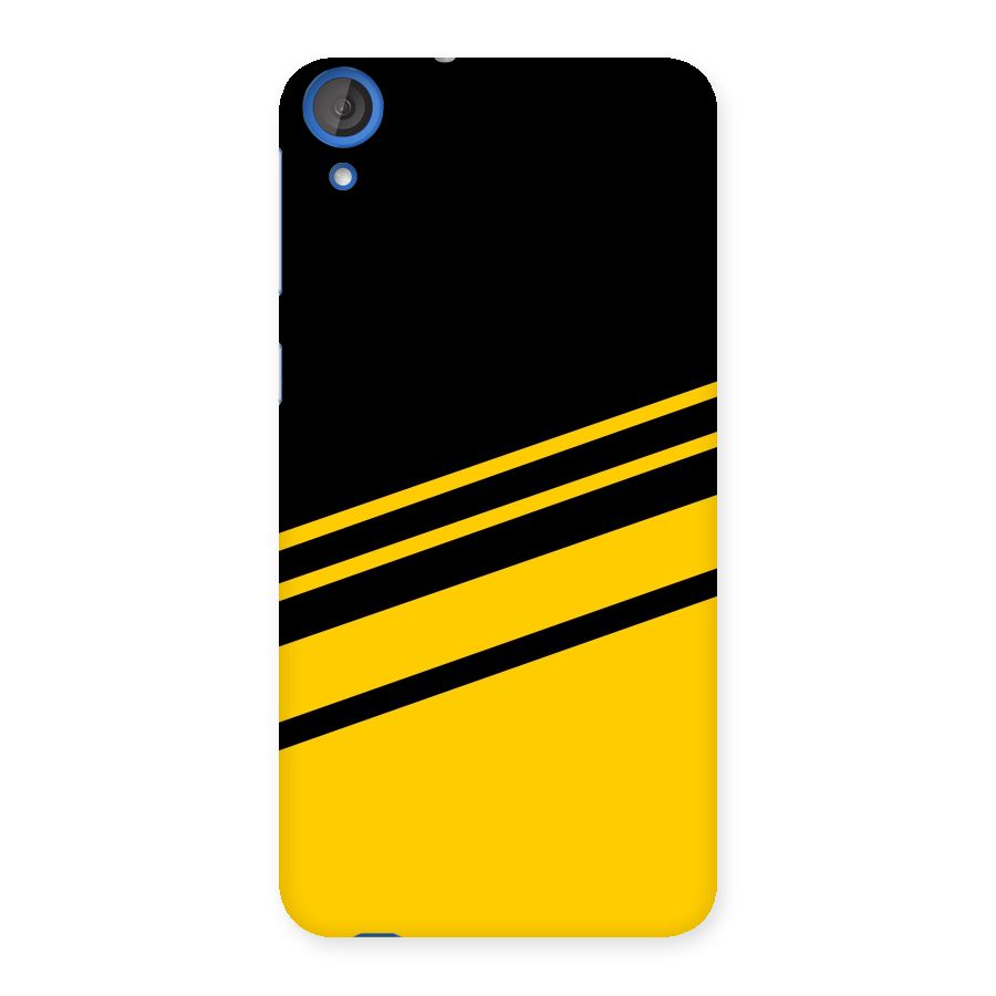 Slant Yellow Stripes Back Case for HTC Desire 820
