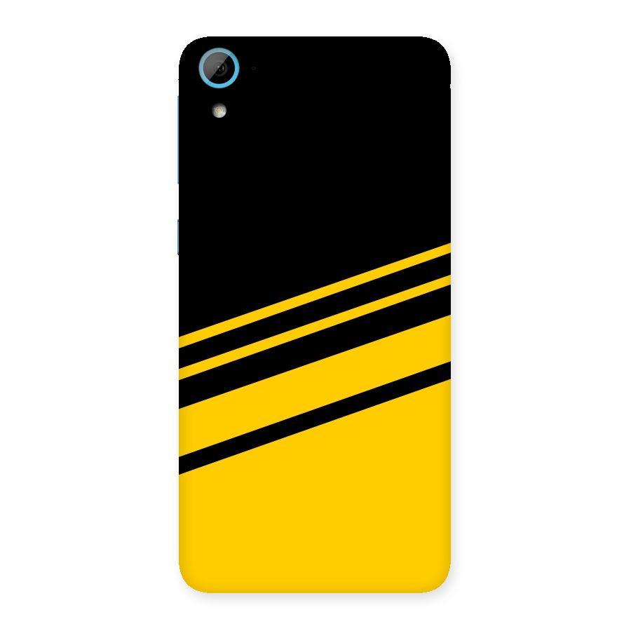 Slant Yellow Stripes Back Case for HTC Desire 826