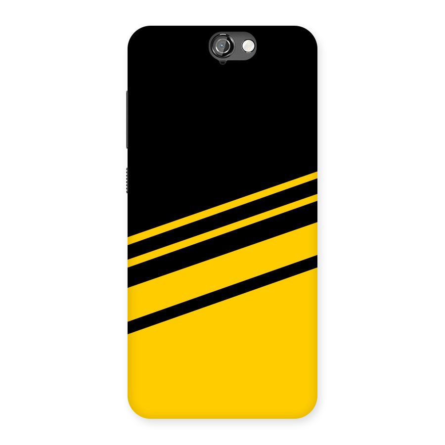 Slant Yellow Stripes Back Case for HTC One A9