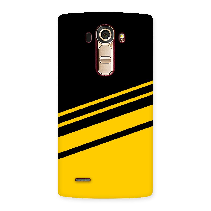 Slant Yellow Stripes Back Case for LG G4