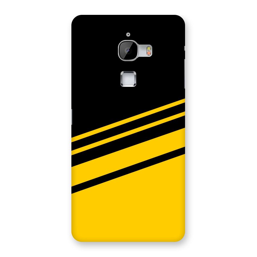 Slant Yellow Stripes Back Case for LeTv Le Max