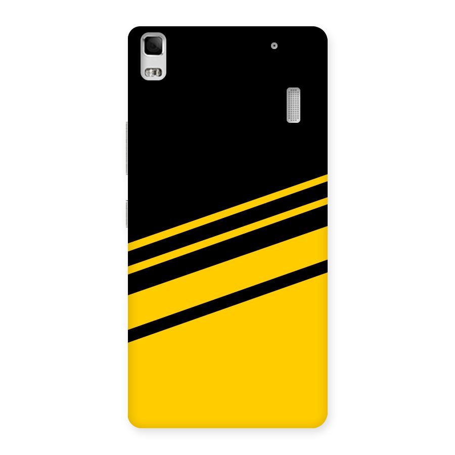 Slant Yellow Stripes Back Case for Lenovo A7000