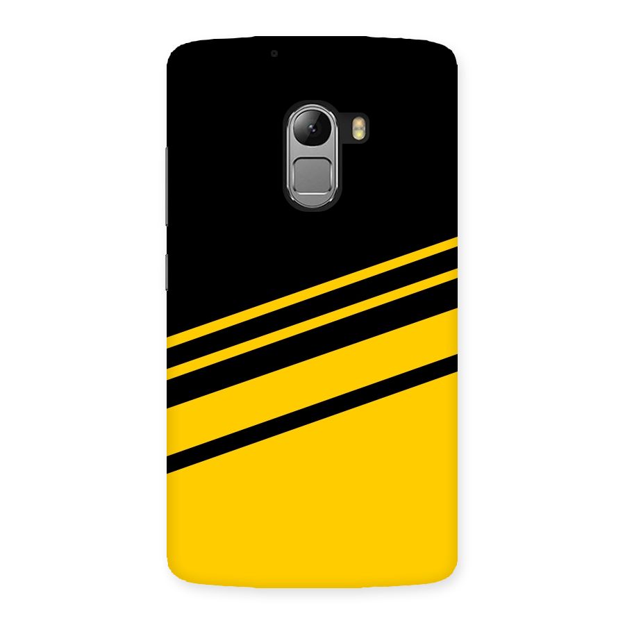 Slant Yellow Stripes Back Case for Lenovo K4 Note