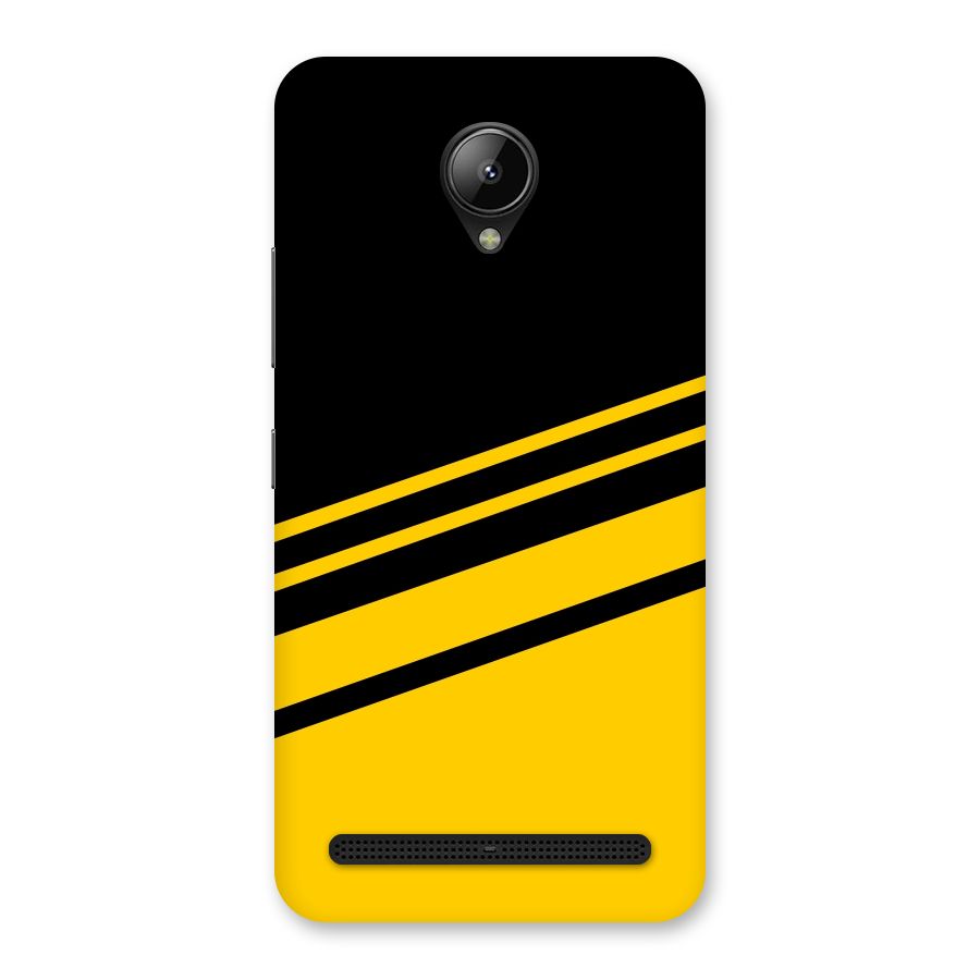 Slant Yellow Stripes Back Case for Lenovo C2