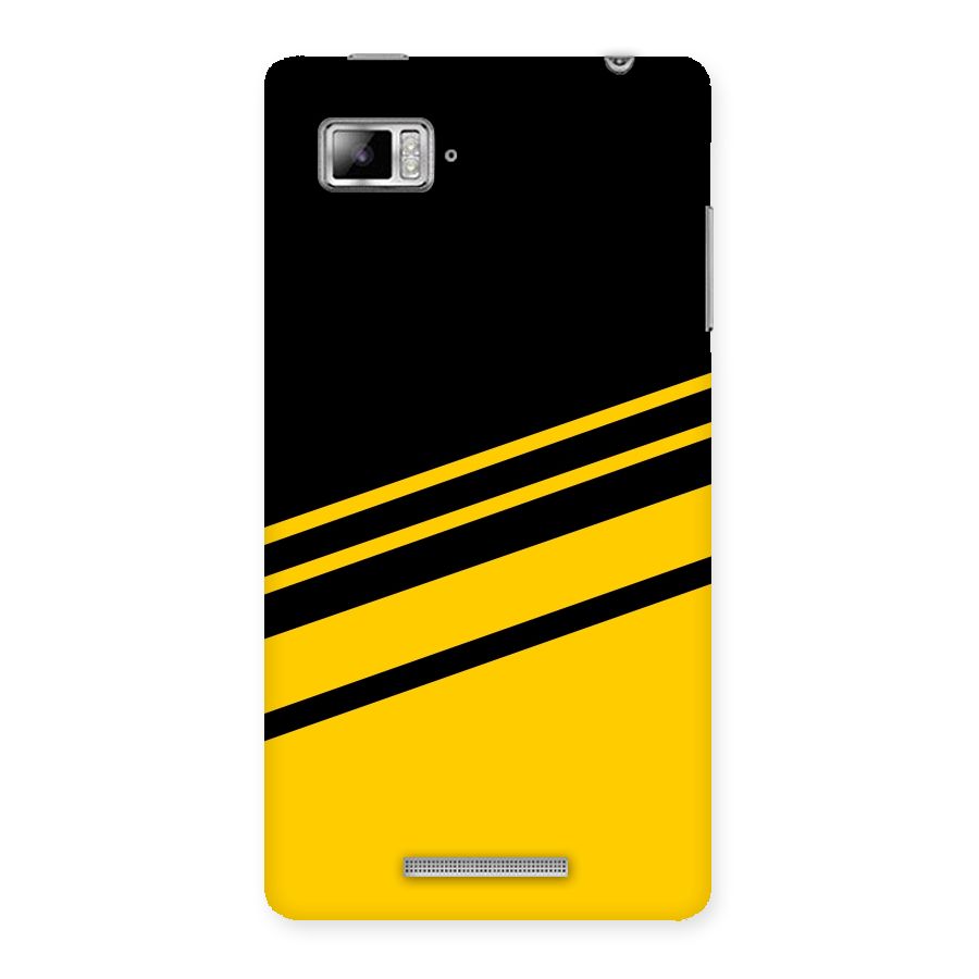 Slant Yellow Stripes Back Case for Lenovo Vibe Z K910