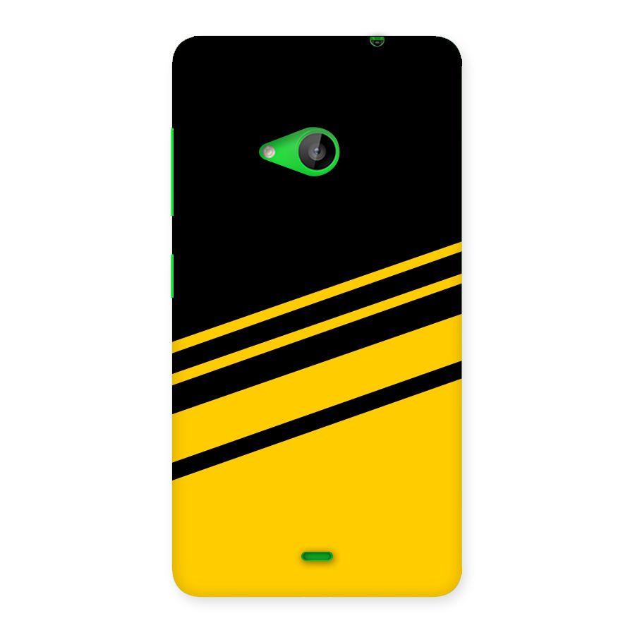 Slant Yellow Stripes Back Case for Lumia 535