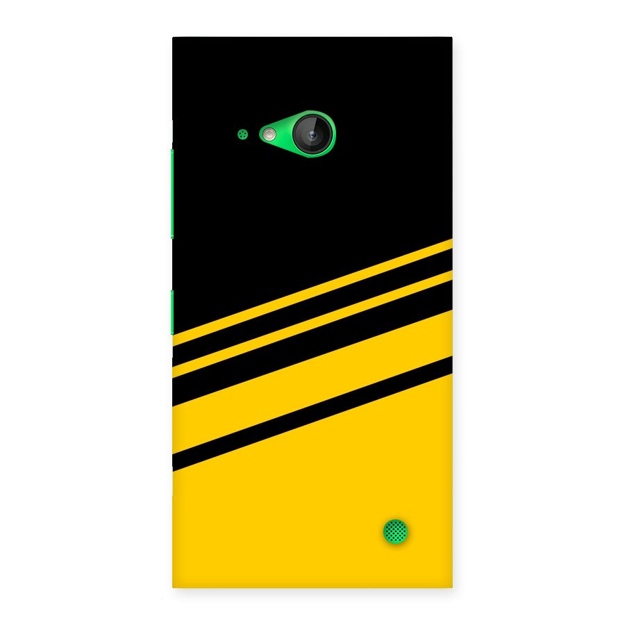 Slant Yellow Stripes Back Case for Lumia 730