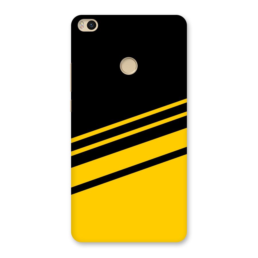 Slant Yellow Stripes Back Case for Mi Max 2