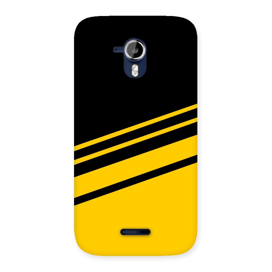 Slant Yellow Stripes Back Case for Micromax Canvas Magnus A117