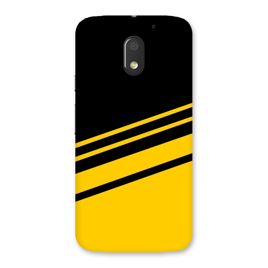 Slant Yellow Stripes Back Case for Moto E3 Power