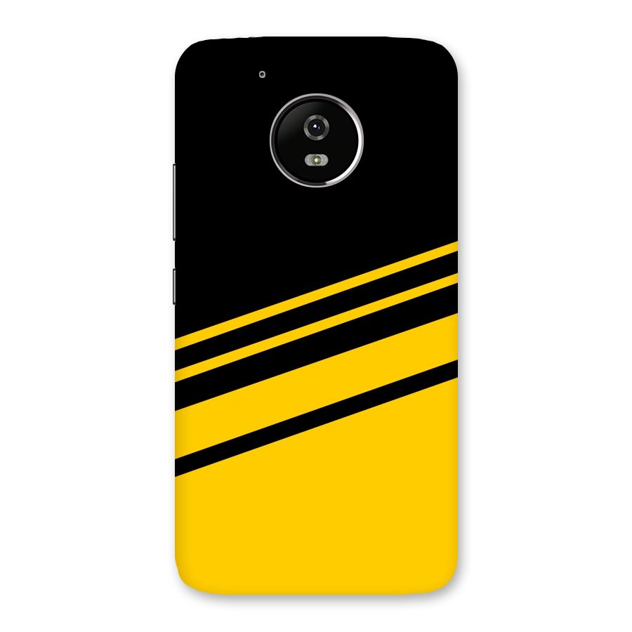 Slant Yellow Stripes Back Case for Moto G5