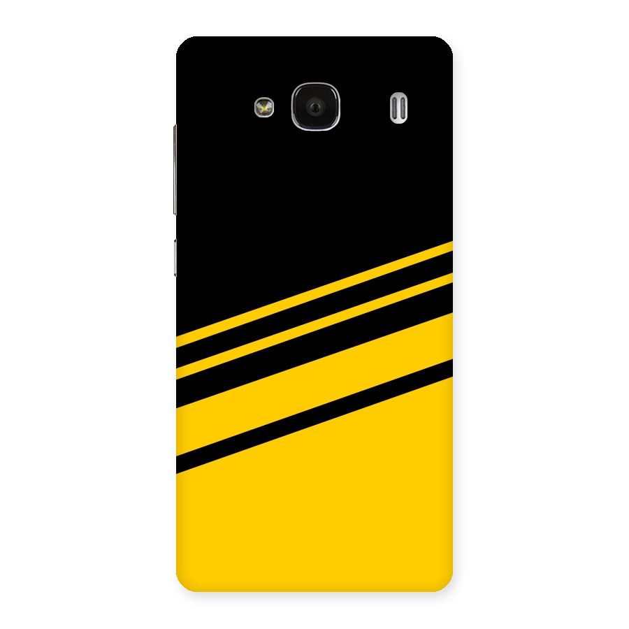 Slant Yellow Stripes Back Case for Redmi 2