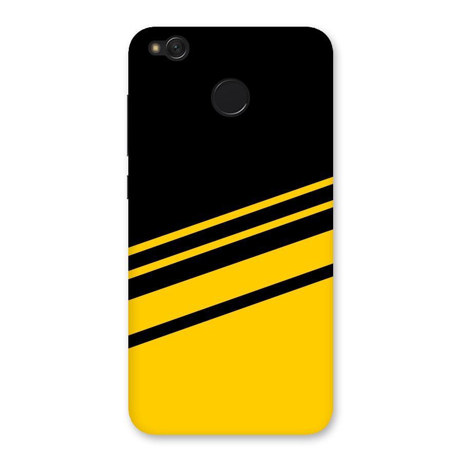 Slant Yellow Stripes Back Case for Redmi 4