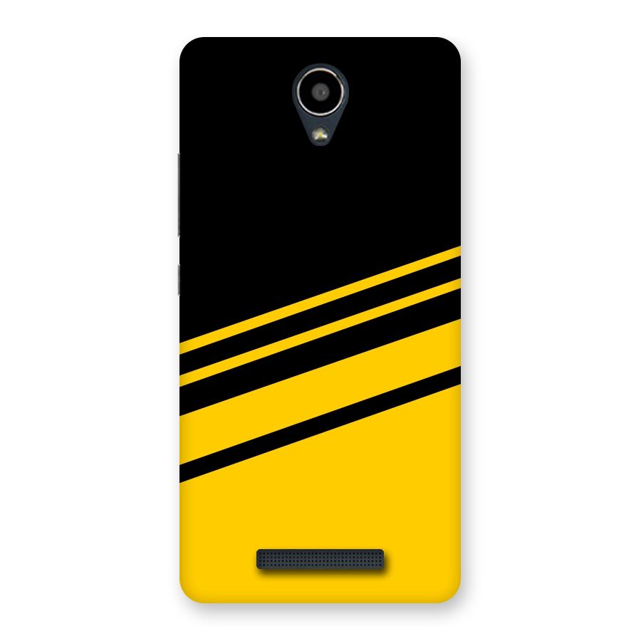 Slant Yellow Stripes Back Case for Redmi Note 2