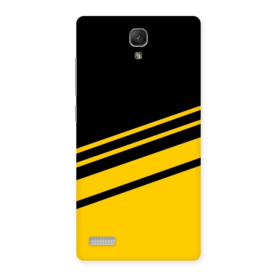 Slant Yellow Stripes Back Case for Redmi Note Prime