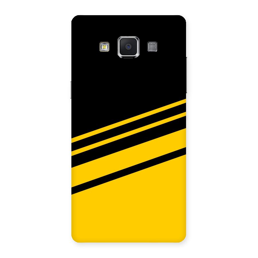 Slant Yellow Stripes Back Case for Samsung Galaxy A5