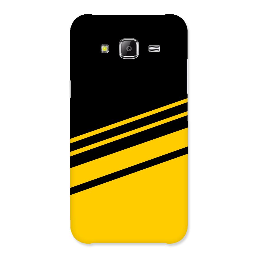 Slant Yellow Stripes Back Case for Samsung Galaxy J5