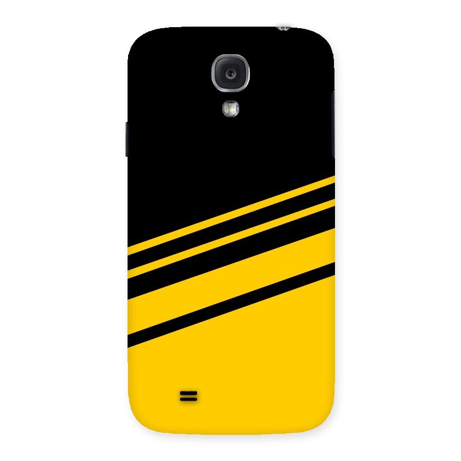 Slant Yellow Stripes Back Case for Samsung Galaxy S4
