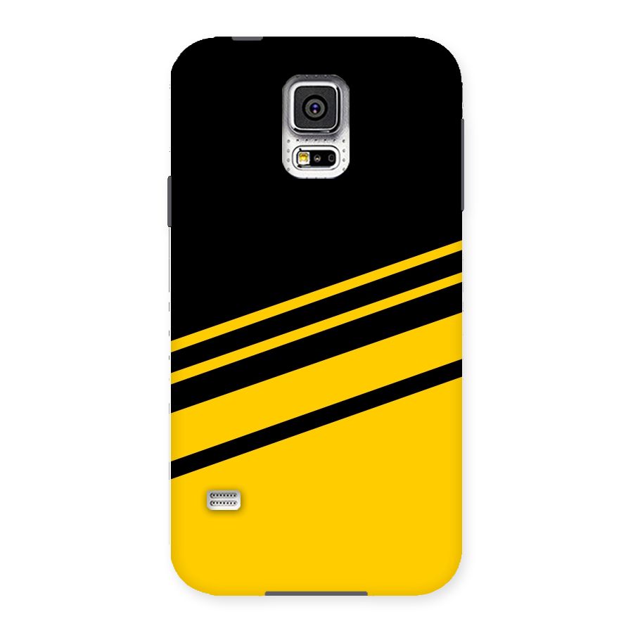 Slant Yellow Stripes Back Case for Samsung Galaxy S5