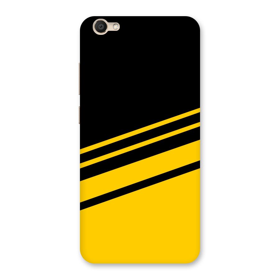 Slant Yellow Stripes Back Case for Vivo V5