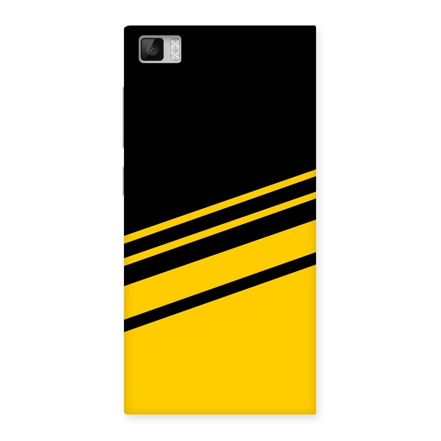 Slant Yellow Stripes Back Case for Xiaomi Mi3