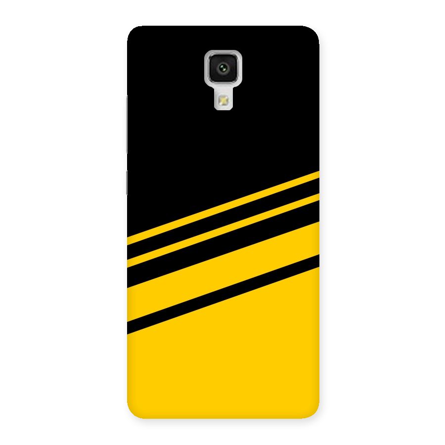 Slant Yellow Stripes Back Case for Xiaomi Mi 4
