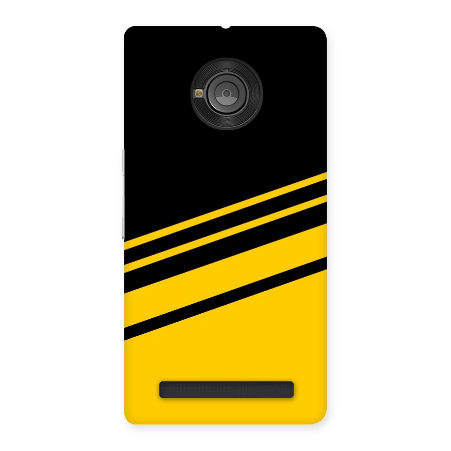 Slant Yellow Stripes Back Case for Yu Yunique