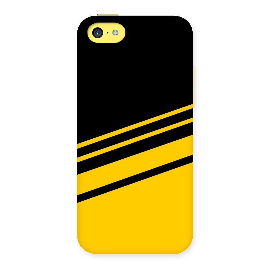 Slant Yellow Stripes Back Case for iPhone 5C
