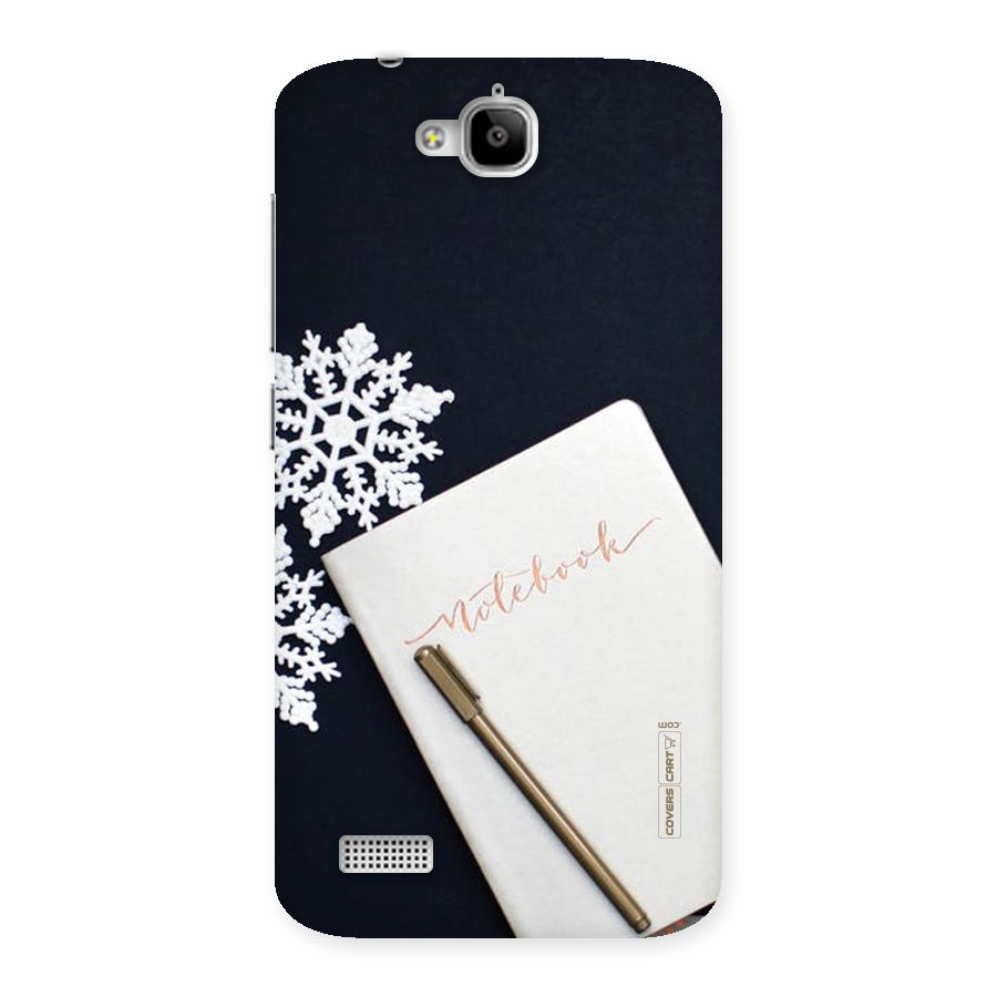 Snowflake Notebook Back Case for Honor Holly