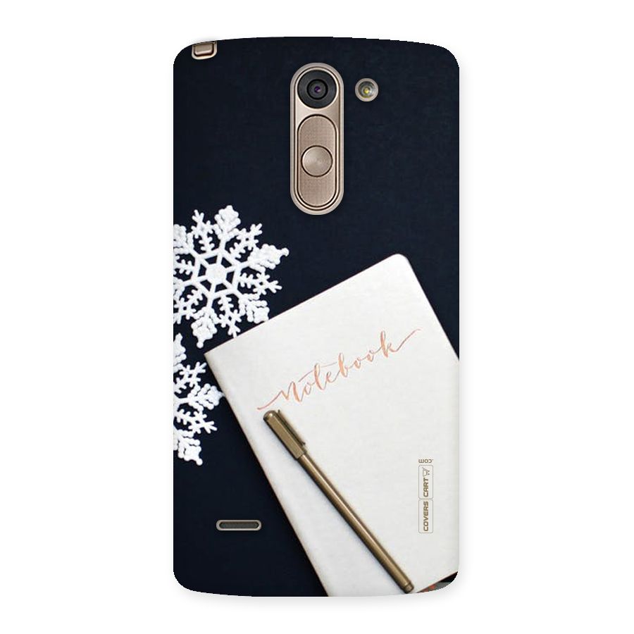 Snowflake Notebook Back Case for LG G3 Stylus