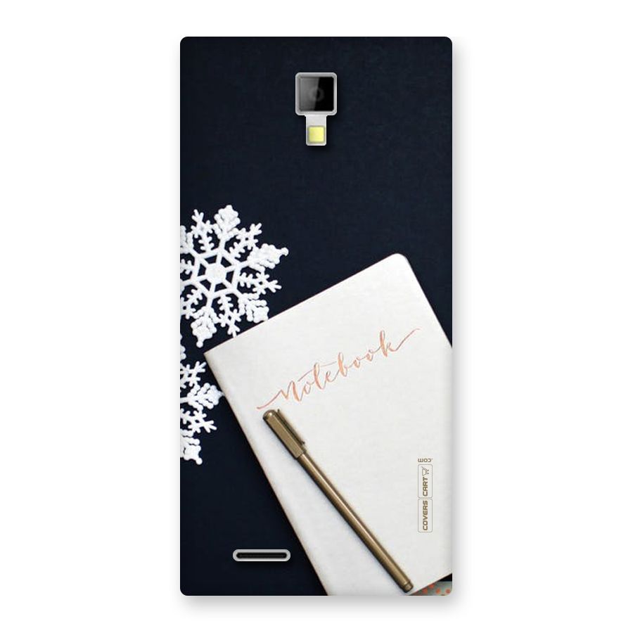 Snowflake Notebook Back Case for Micromax Canvas Xpress A99